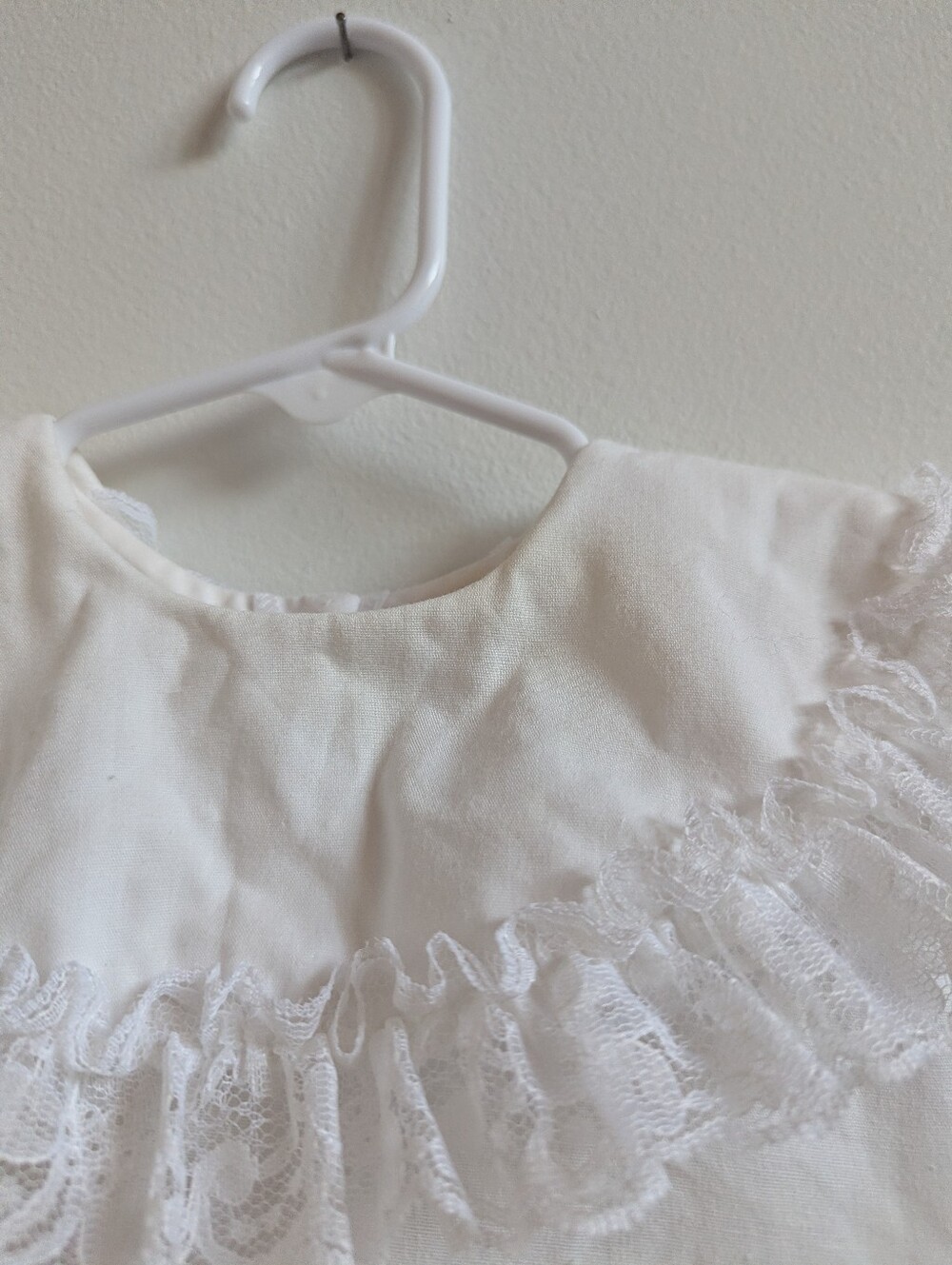 Vtg Lidl Dolly White 6-9m Southern Belle Dress Ruffles Frilly - Picture 2 of 6